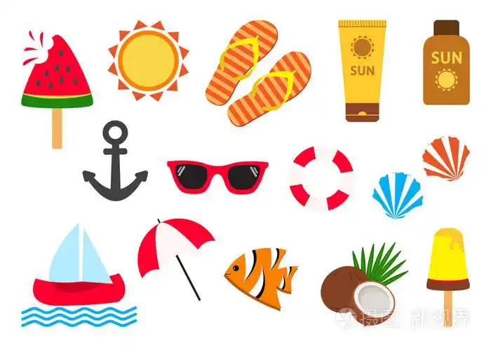 夏天一套.矢量图