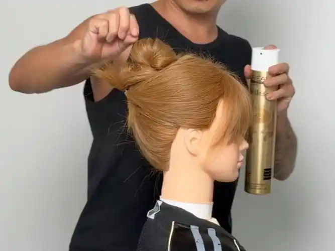 短发高颅顶盘发教程