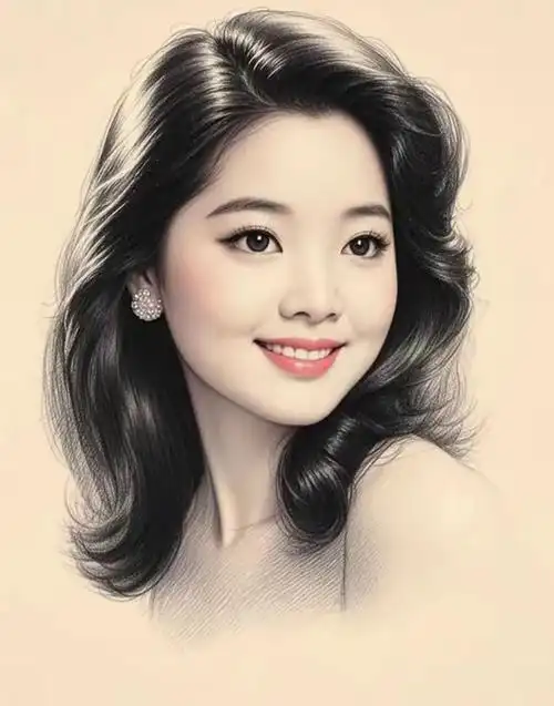 明星素描画像|可能是ai模拟手画效果图,可做为绘画参考素材用