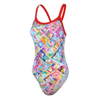英发(yingfa) 英发连体三角游泳衣游泳训练比赛数码印花卡通图案竞技