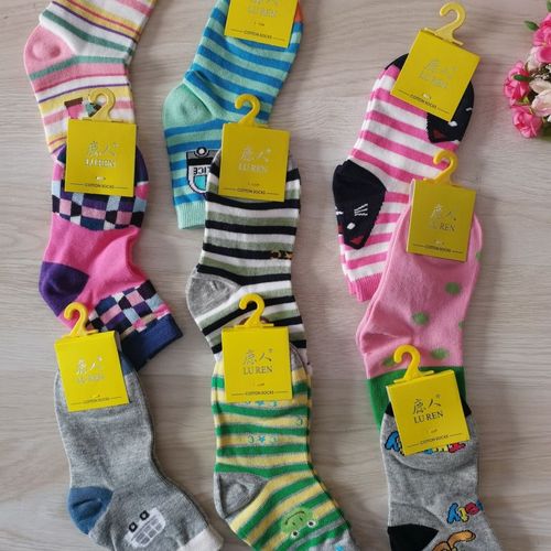 鹿人儿童4-6岁袜子 春季款中筒薄棉 五双装