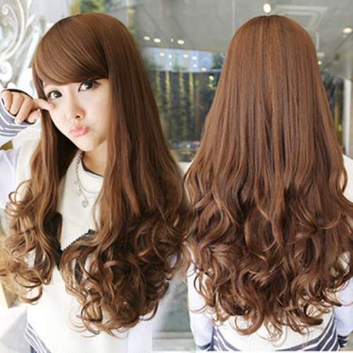 假发卷发2019新款长发女梨花头长卷刘海中长日常整顶假发