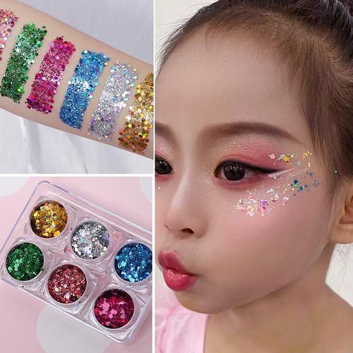 舞台妆眼妆亮片脸部免胶水闪片爱心星星蝴蝶自拍写真儿童舞台表演