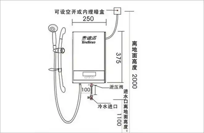 热水器怎么安装 安装示意图