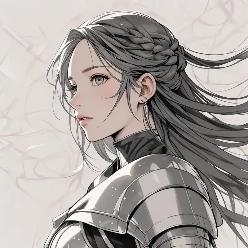 漫画风格女生头像,冷酷又帅气90