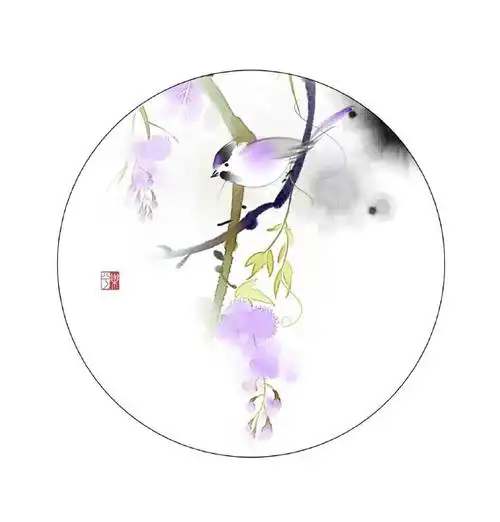 清新水墨气息插画古典韵味水彩画头像