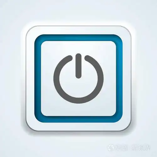 启动电源按钮符号矢量插图