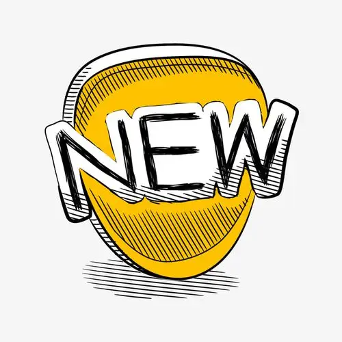 卡通手绘新品标签