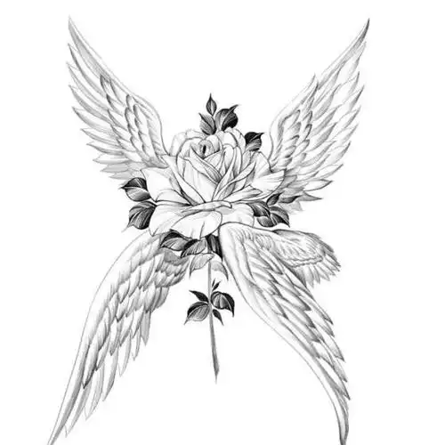 翅膀手稿_纹身吧社区 - 纹身大咖