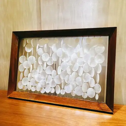 手工日常贝壳片装饰画