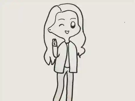 卡通动漫小女孩简笔画怎么画 全身卡通小女孩简笔画画法教学