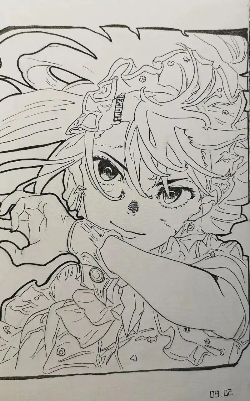 图文伙伴计划 #手绘 #一起学画画 #线稿 30年前,我放 - 抖音