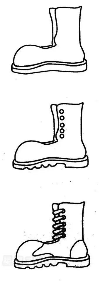 简笔画高跟鞋靴子教你画儿童简笔画靴子一组鞋子的简笔画图片素材皮靴