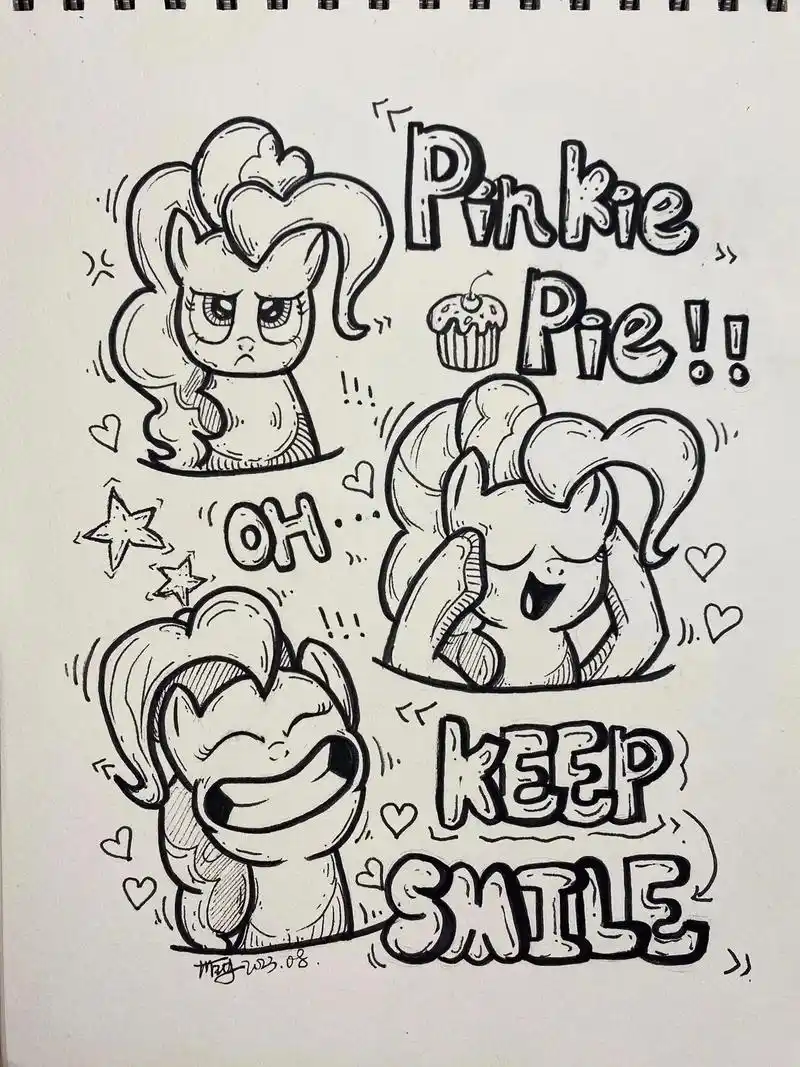 可爱的碧琪96.希望大家每天都开心～#一学就会系列 #绘画教 - 抖音