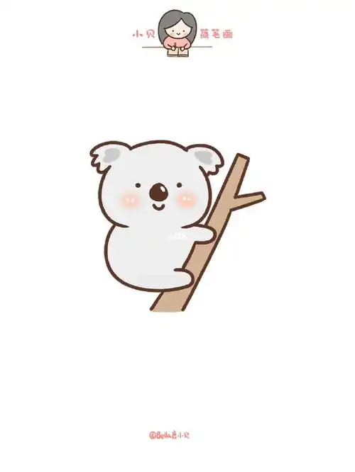 小贝简笔画树袋熊