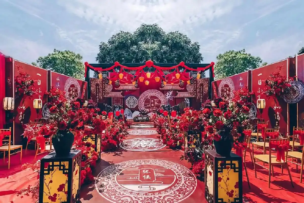 五款户外中式婚礼布置分享