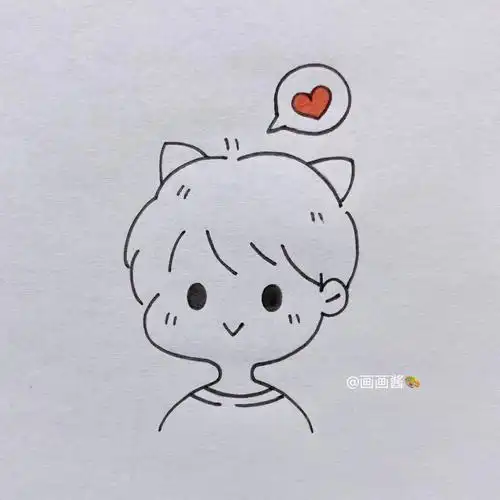 可爱男生简笔画教程