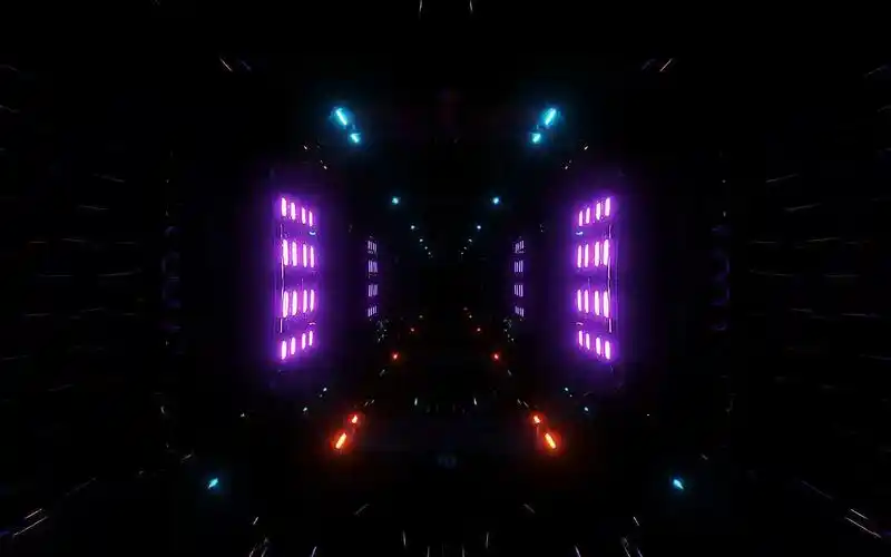 c756可无缝循环重复播放动感节奏炫彩七彩灯光管道抖音炫酷视觉mv嘻哈