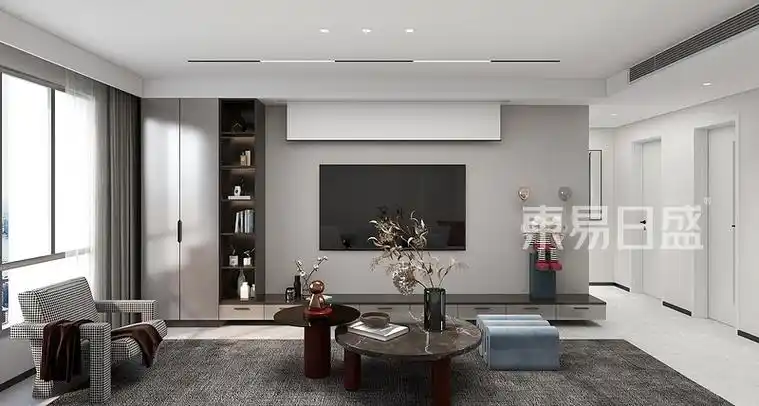 融侨城128平米三室两厅装修效果图现代简约风格案例