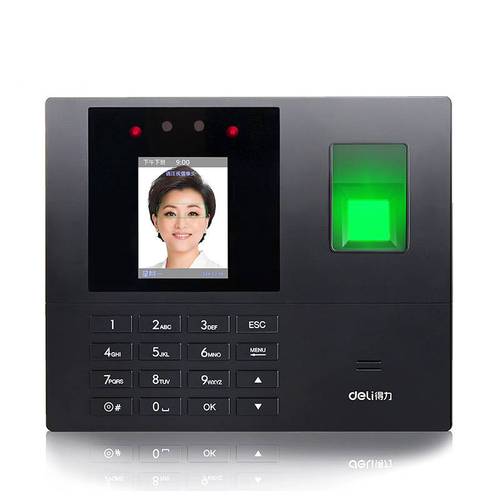 【顺丰包邮 王源代言】得力人脸识别34521考勤机指纹人脸一体机公