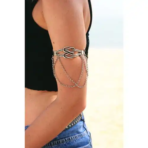 臂钏大臂环手臂环invia手臂链臂环复古民族风手工银饰品波西米亚手镯