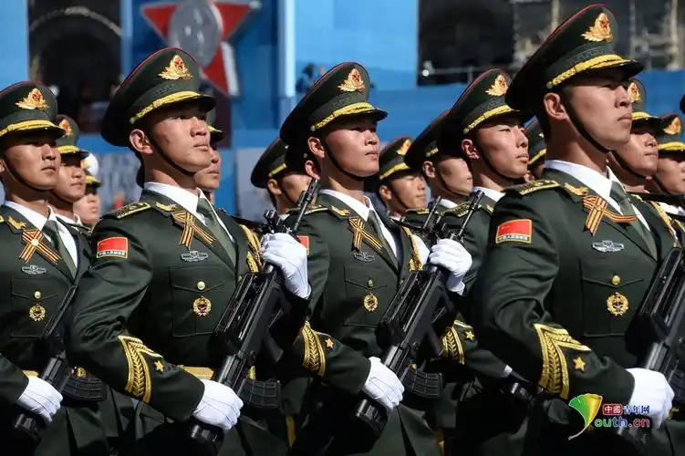 中国解放军方阵亮相俄罗斯红场阅兵最后一次彩排