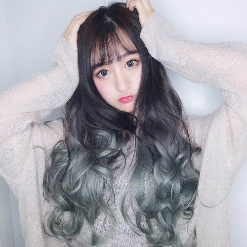 u型假发女长卷发大波浪彩色渐变半头套隐形无痕修脸网红发型长发