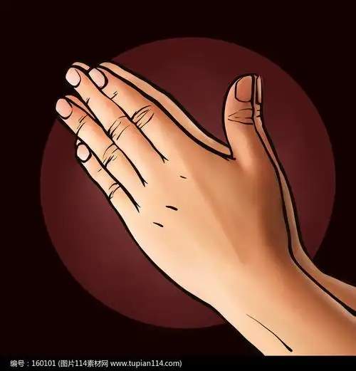 原创手掌合十祈福悼念祈愿