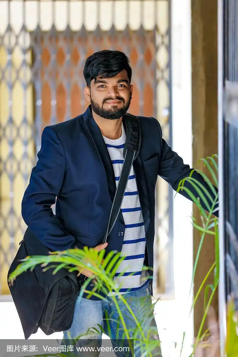 印度人,男商人,青年人,注视镜头,套装