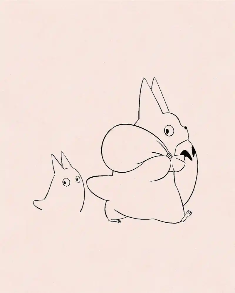 97新手教程|宫崎骏龙猫简笔画教程|小白必会 97爱分享 爱画画