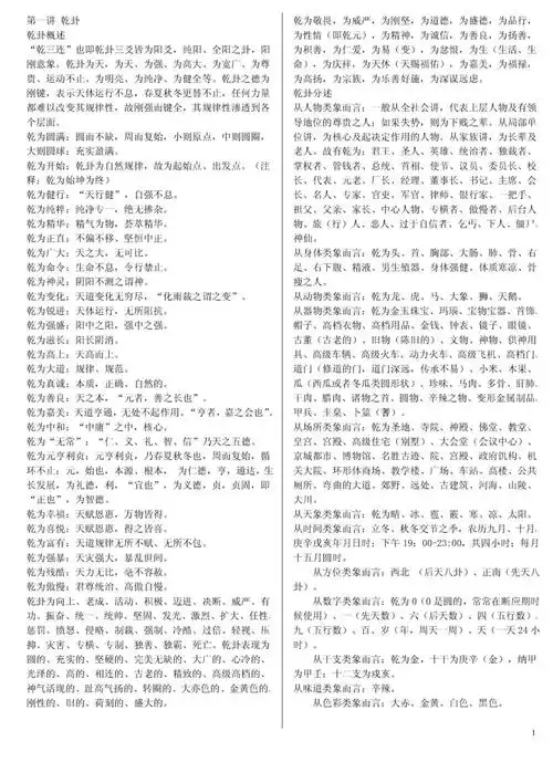 最全的八卦的万物类象