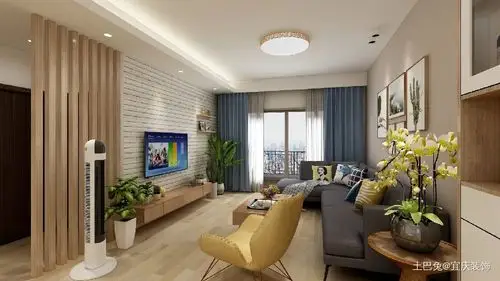 之作客厅客厅现代简约60m05二居设计图片赏析--土巴兔装修效果图