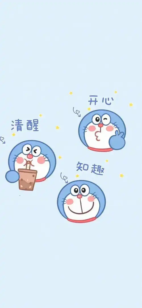 手机壁纸 | 哆啦a梦文字手机壁纸,青春的味道