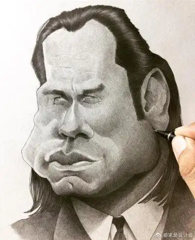 efrain malo可爱夸张的明星人物肖像漫画.#求是爱设计