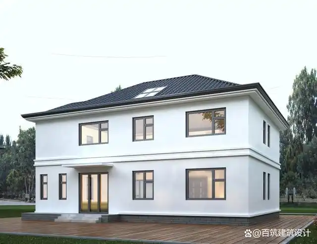 简约现代风二层别墅,带小阁楼增加储物空间