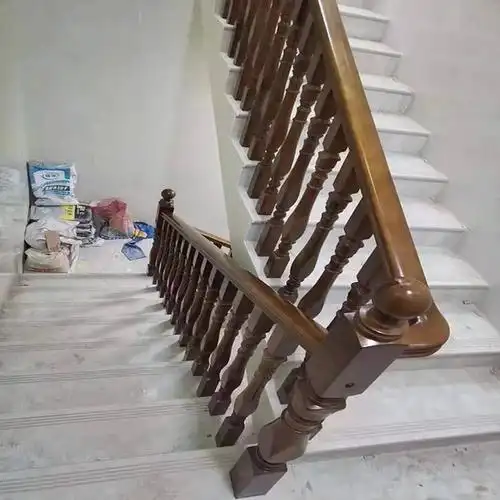 深圳奇雅木业楼梯扶手实木靠墙楼梯扶手幼儿园走廊通道栏杆ltfs587