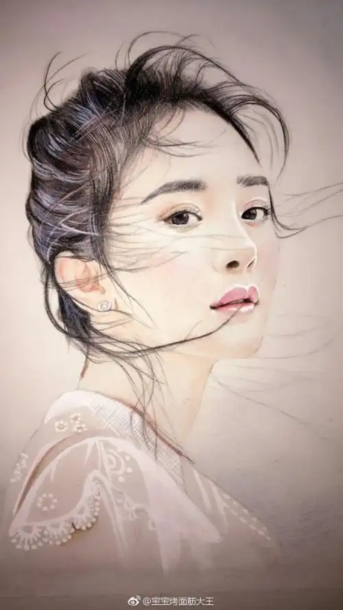 杨幂彩铅_手绘杨幂