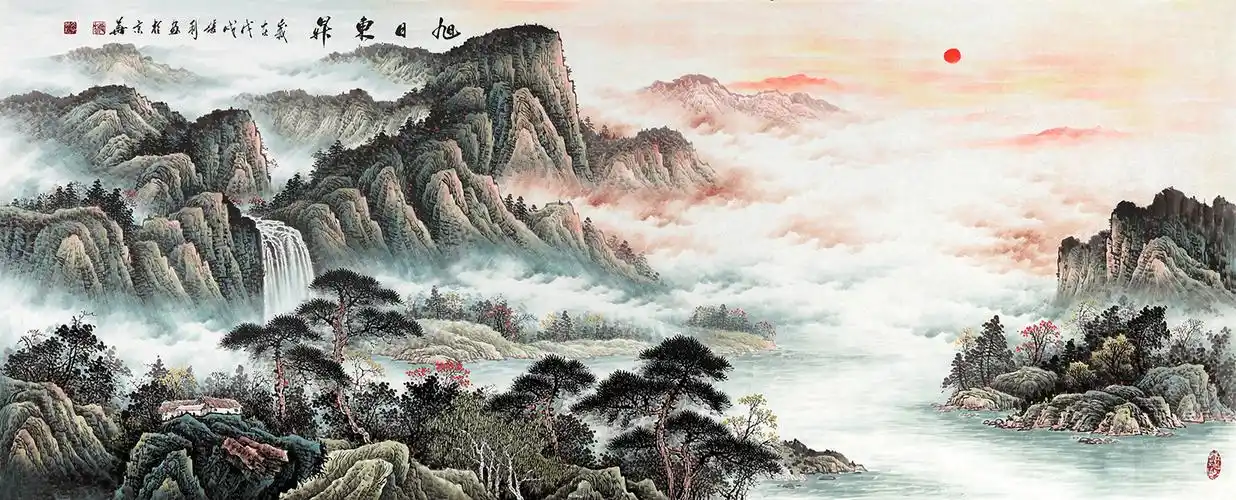 2019福泽旺年必备:山水画家张利老师的旭日东升