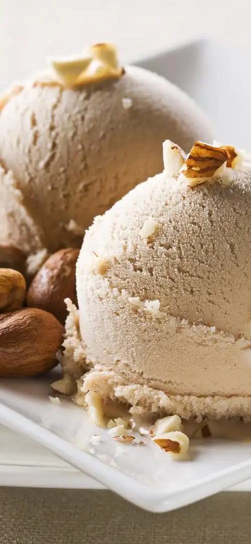 冰淇淋球,坚果,汤匙,甜点 4k