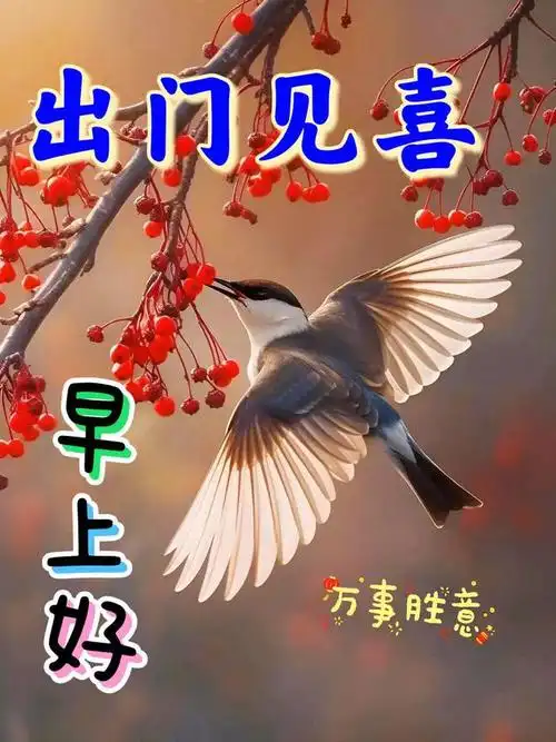 早上好最新版漂亮早安祝福语表情图片大全早安问候语愿君愉快吉祥安康