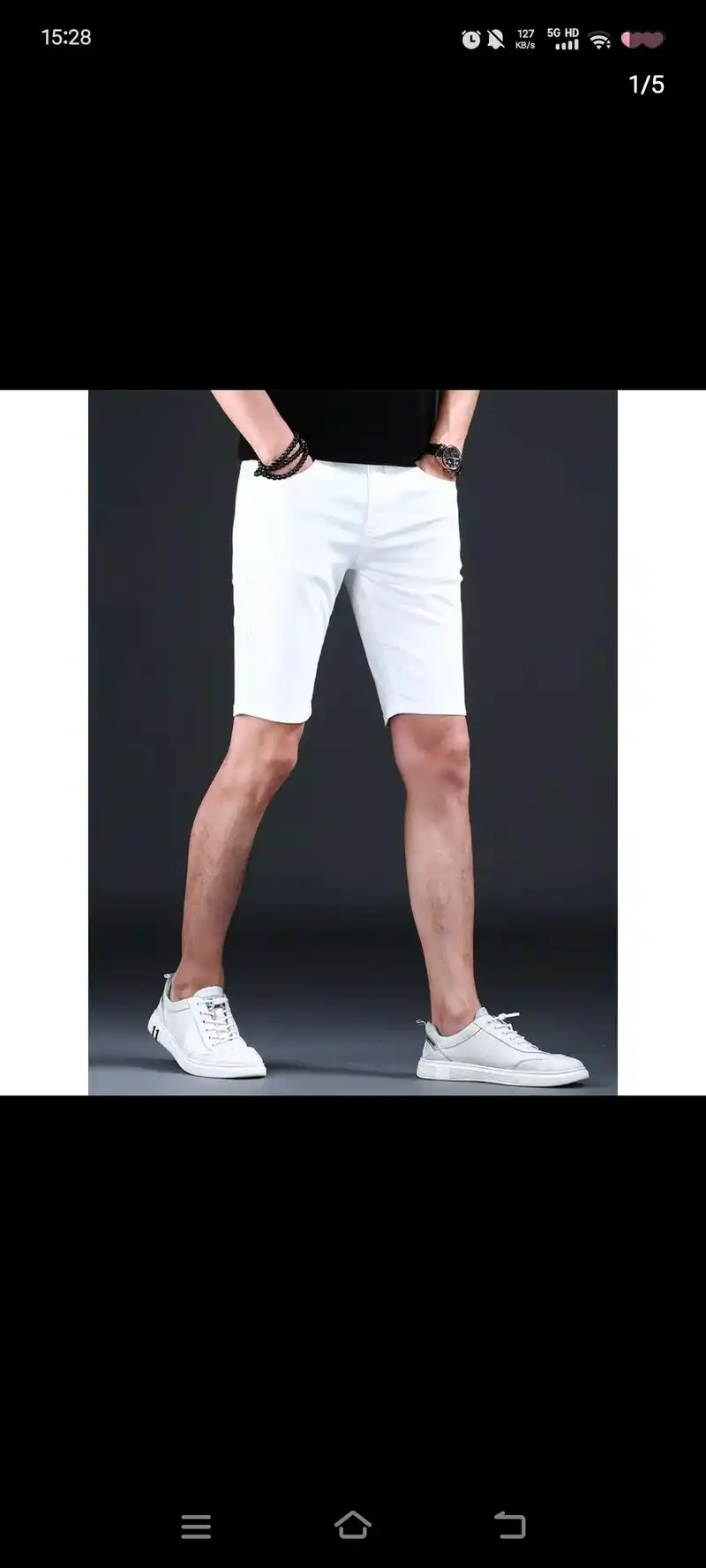 白色短裤,清凉又时尚!78.我的夏日必备!纯白色五分裤子男,白 - 抖音