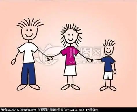 手拉手简笔画怎么画简单好看一家三口出游简笔画 一家三口出游的画法