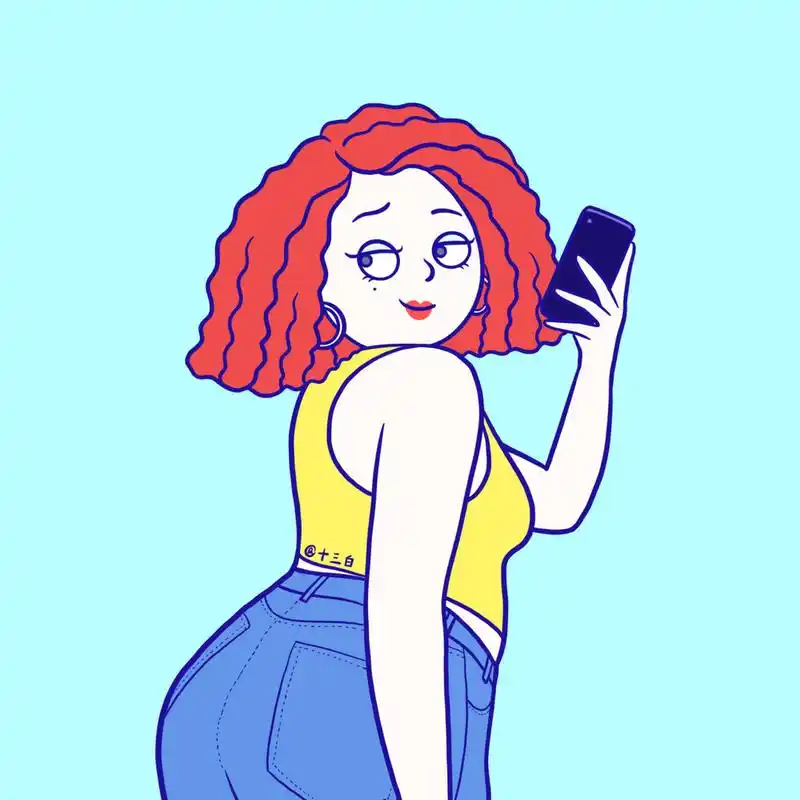 胖女生头像插画 减肥头像 吃货头像 风趣漫画 美丽骄傲 #我是原创插画