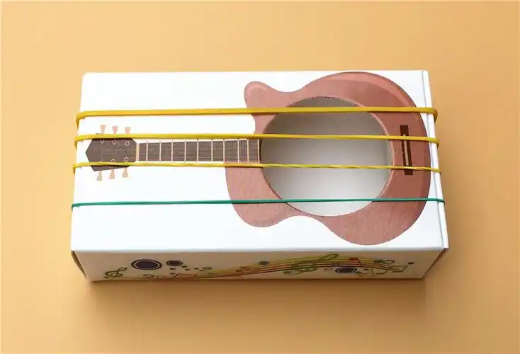 自制橡皮筋吉他 幼儿园儿童diy益智科学探索小实验科教具玩具教材