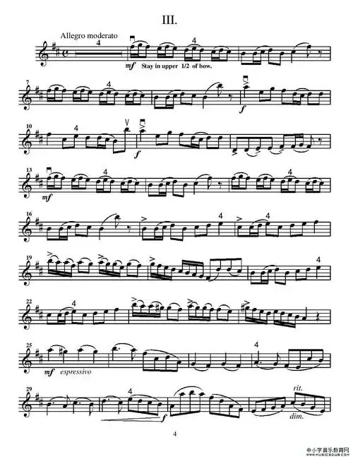 里丁格(oskar rieding)b小调小提琴协奏曲(小提琴部分)