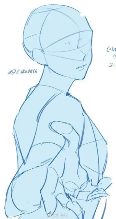 绘画素材#单人动作模板参考~    还有更多人体动态模板素材 请戳