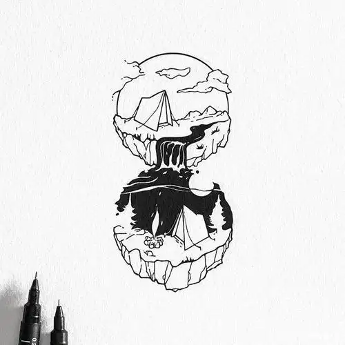 一组针管笔手绘插画欣赏