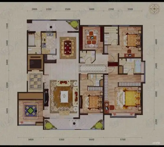 带车库地下室前后花园,富康四季花城二手房,320万,7室3厅,7卫,400平米