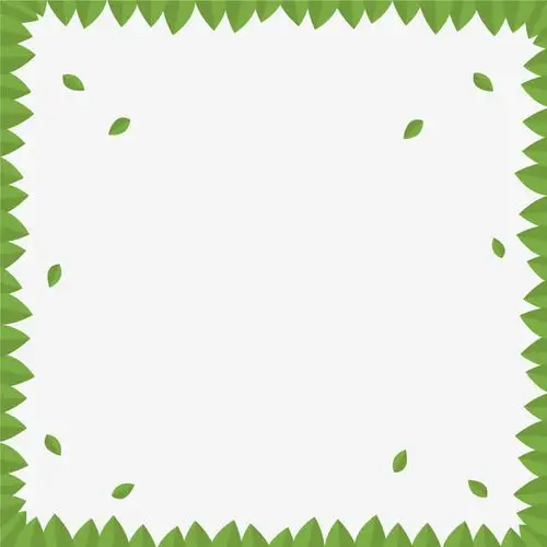 绿色树叶边框矢量图