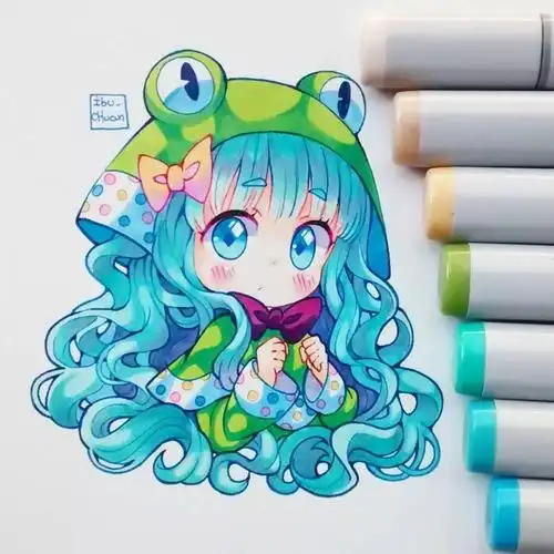 18岁小姐姐笔下q萌的二次元简笔人物q版动漫人物二次元萌系少女